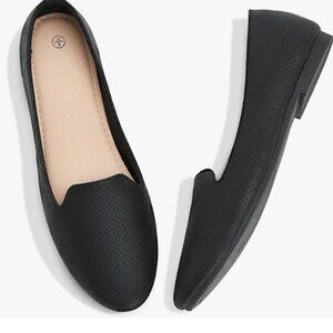 FORREAL BOUTIQUE BLACK FLATS ROUND TOE BALLET SHOES